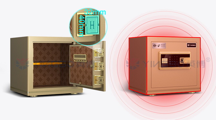 Office Fingerprint Lock Safe Box Solid Steel OEM Color H350mm