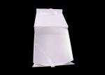 Cover Lamination Retail Folding Gift Boxes Retail White Ribbon Rose Gold Logo