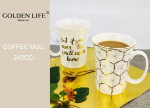 Wholesale Trumpet Shape Christmas Themed Mugs 340ml 12OZ Capacity Real Gold Densign from china suppliers
