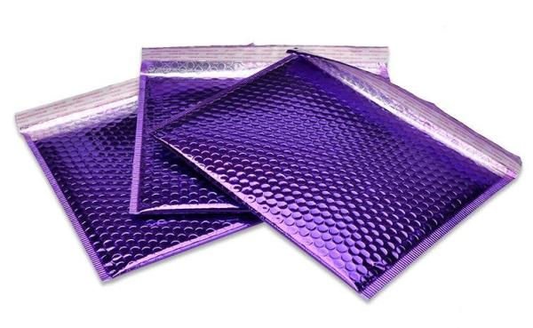 160*230mm Moisture Proof Bubble Envelope Purple pet aluminum foil bubble