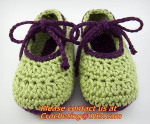 Wholesale Crochet Baby Boy Booties Socks Knitted Newborn Loafers Shoes Plain Infant Slippers Footwea from china suppliers