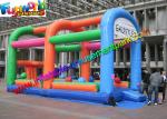 18OZ Adult Inflatable Wipeout Sport Game , Wipe Out Obstacle Coure For Outdoor