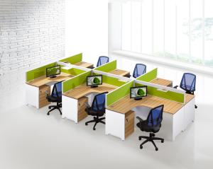 Wholesale OEM Office Furniture Partitions , 6 Seater Office Workstation With Side Cabet from china suppliers
