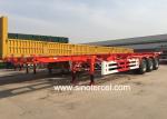 Flat Bed Semi Trailer 40ft Skeletal Semi Trailer 28T With 2/3/4 Axles