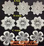 Retro Fashion Cotton Crochet Lace Collar Gorgeous Flower Motif Neckline Faux