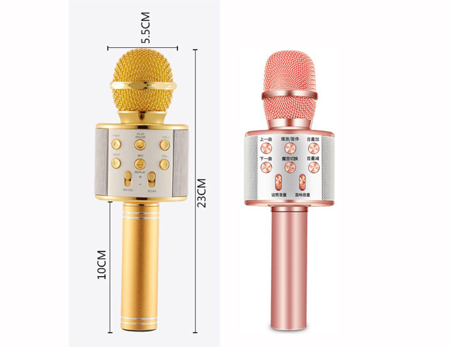 USB wireless WS 858 Microphone KTV Karaoke Handheld Mic Speaker for Smartphone