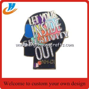 Wholesale 1.5 inch tall,Metal Die Cast &amp; Stamped, Enamel pin with a Butterfly clutch from china suppliers