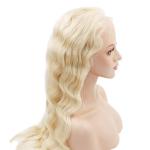 Brazilian Glueless Full Lace Wigs , Blonde Human Hair Wigs 130% Density