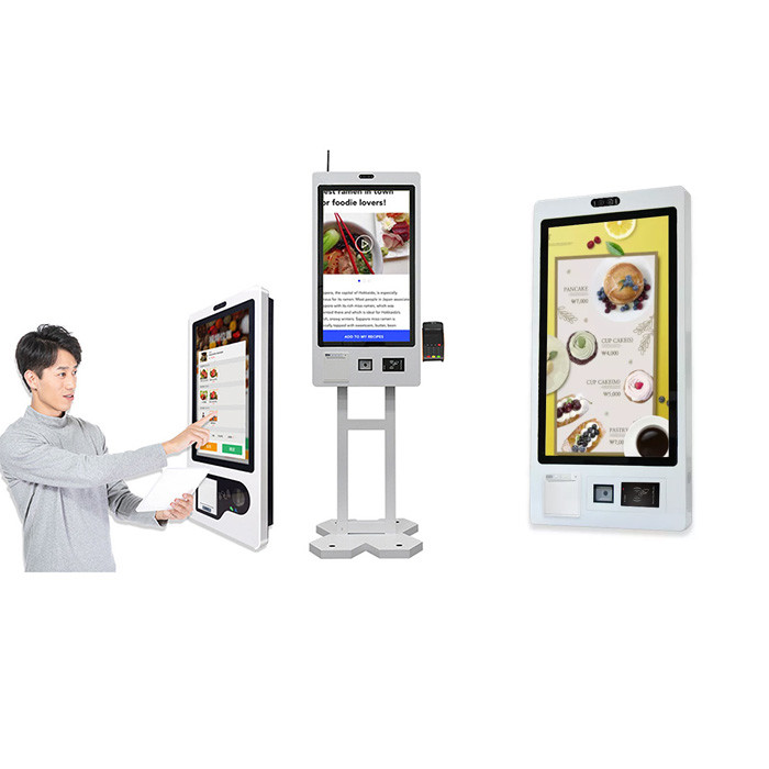 Self Ordering Kiosk in Restaurant Cash POS Order Number Wall-mounting Information Kiosk