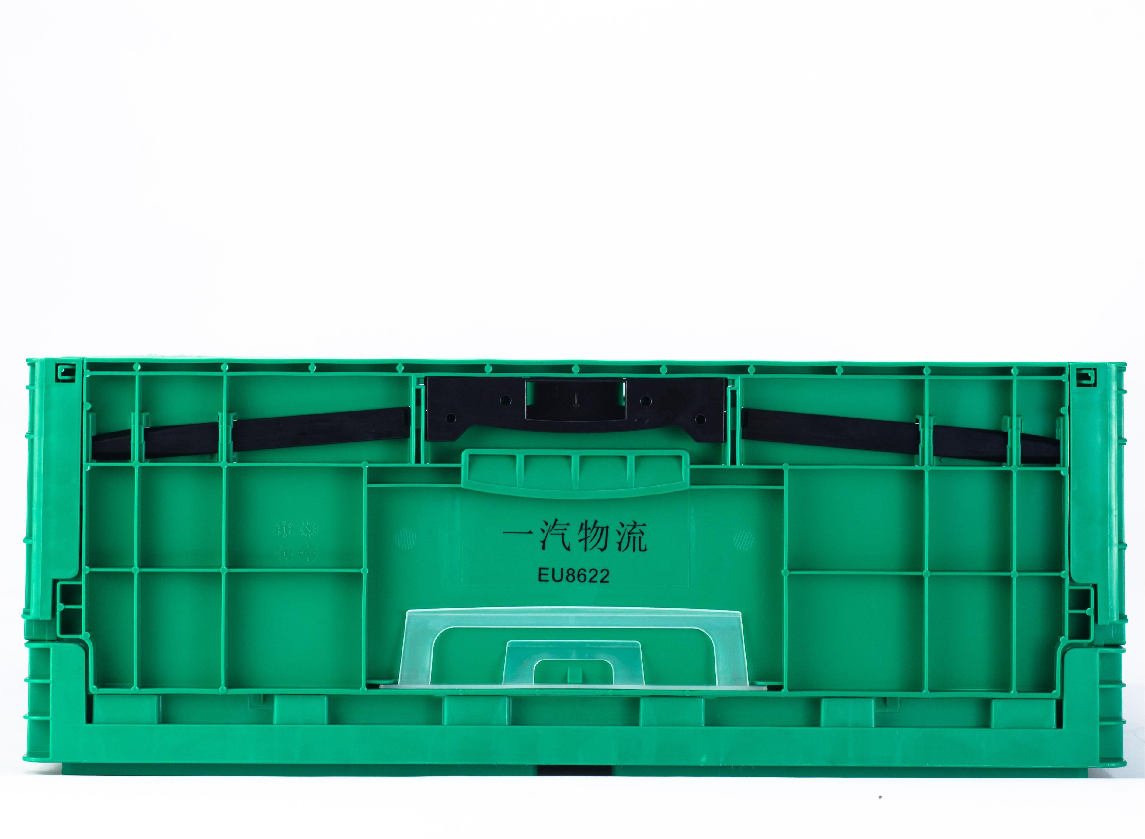 Collapsible EU Turnover Container Plastic Solid Storage Crate 800x600x230mm for Shipping