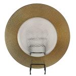 Hot selling High Quality White Embossed Elegant Decoration Glass Charger Plate