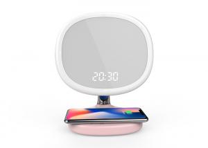 Wholesale QI Wireless Charging LED Night Lamp 2.4Ｗ With Time Temperature Makeup Mirror from china suppliers