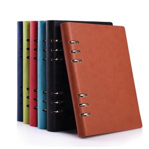Wholesale Custom Black A5 Leather Notebook Printing 96 Sheets For Promotion from china suppliers