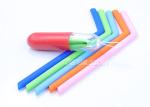 Electrical Insulation Silicone Collapsible Straw Dishwasher Safe Long Use Time