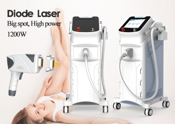 Big Power 808nm Permanent Hair Removal Machine 12 Laser Bars 15 * 30mm For Large