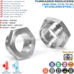 PG, Metric, NPT, G Thread (Male/Female) IP68 Metal Reducers (Convertors,