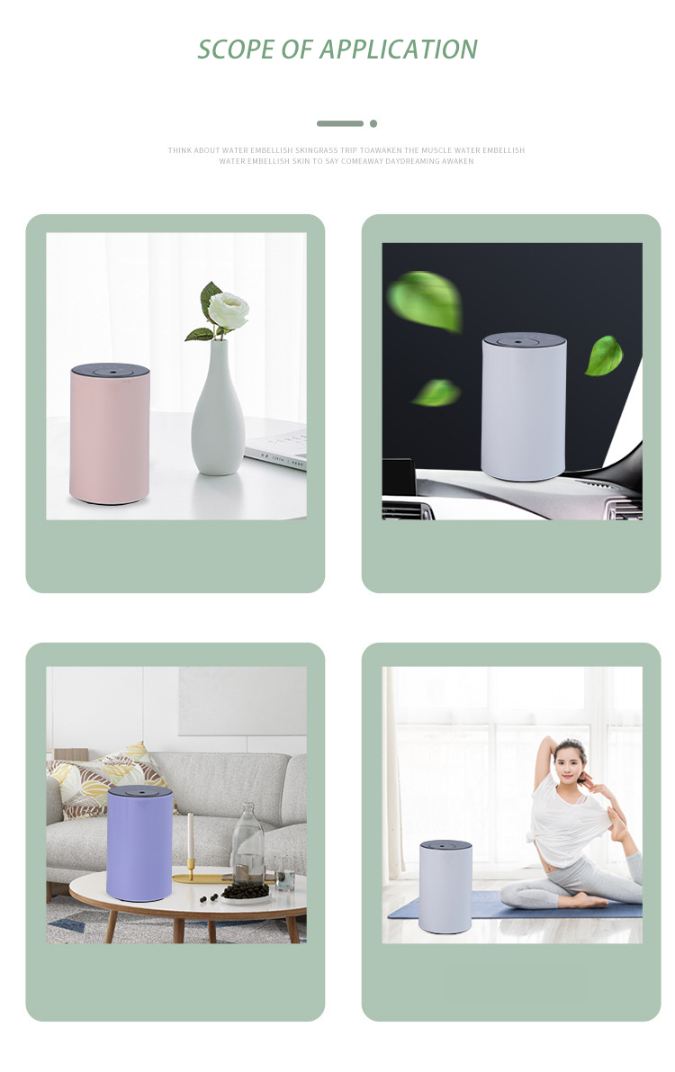 HOMEFISH Waterless Car Aroma Diffuser Nebulizer With Smart Touch Screen