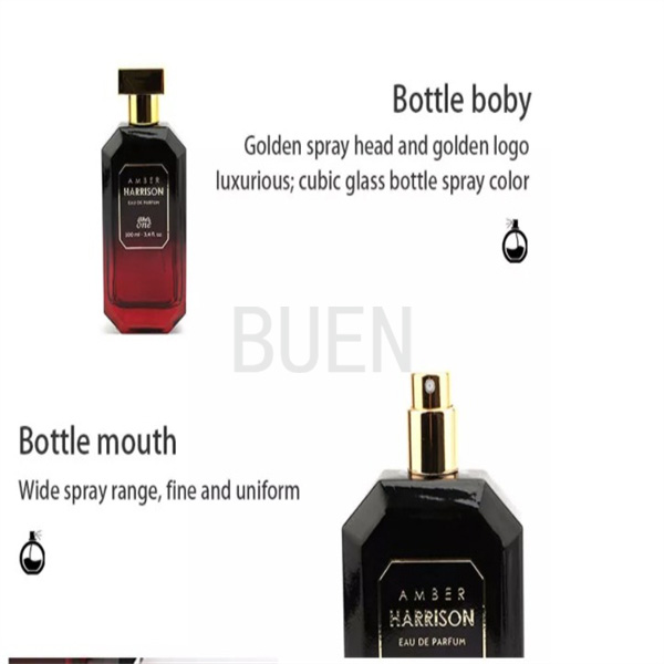 100ml Empty Perfume Bottles Red Black Gradient Spray Color With Crimp Neck