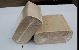 Wholesale N Fold / z Fold Kraft Tissue Paper Napkin , Virgin Wood Pulp hygienic paper from china suppliers