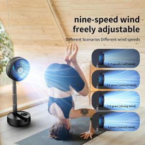 Wholesale Socool Fan 20000mAh Portable Fan Adjustable Foldable Table Fan Super Quiet 9 Speed Levels Remote Control Indoor/Outdoor Camping from china suppliers