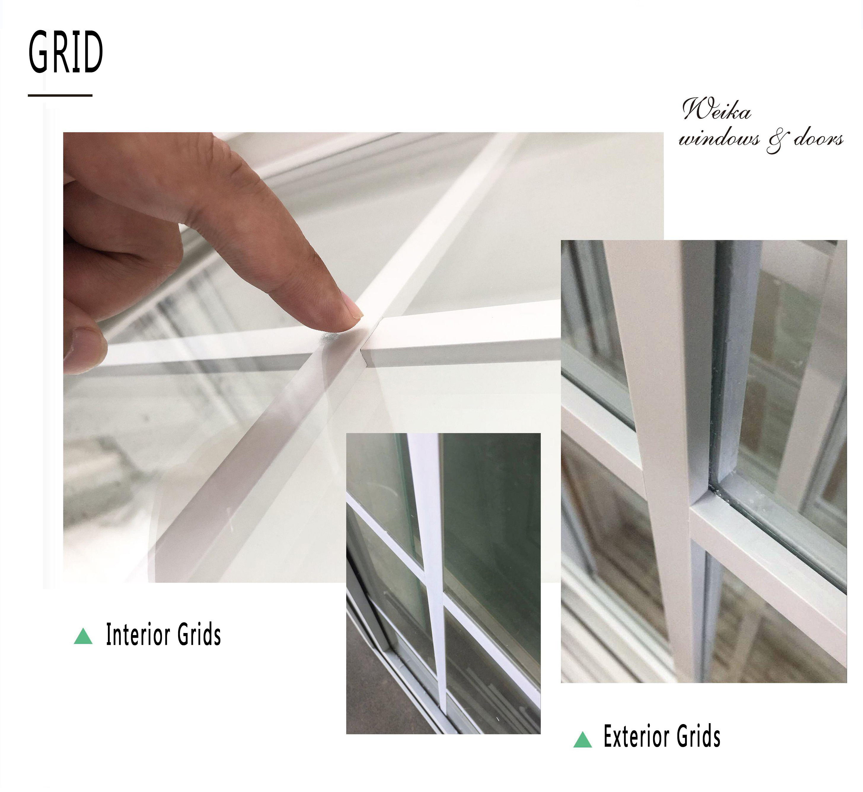 Fixed Ventilator UPVC Sliding Window And Door With Grill Mosquito Mesh