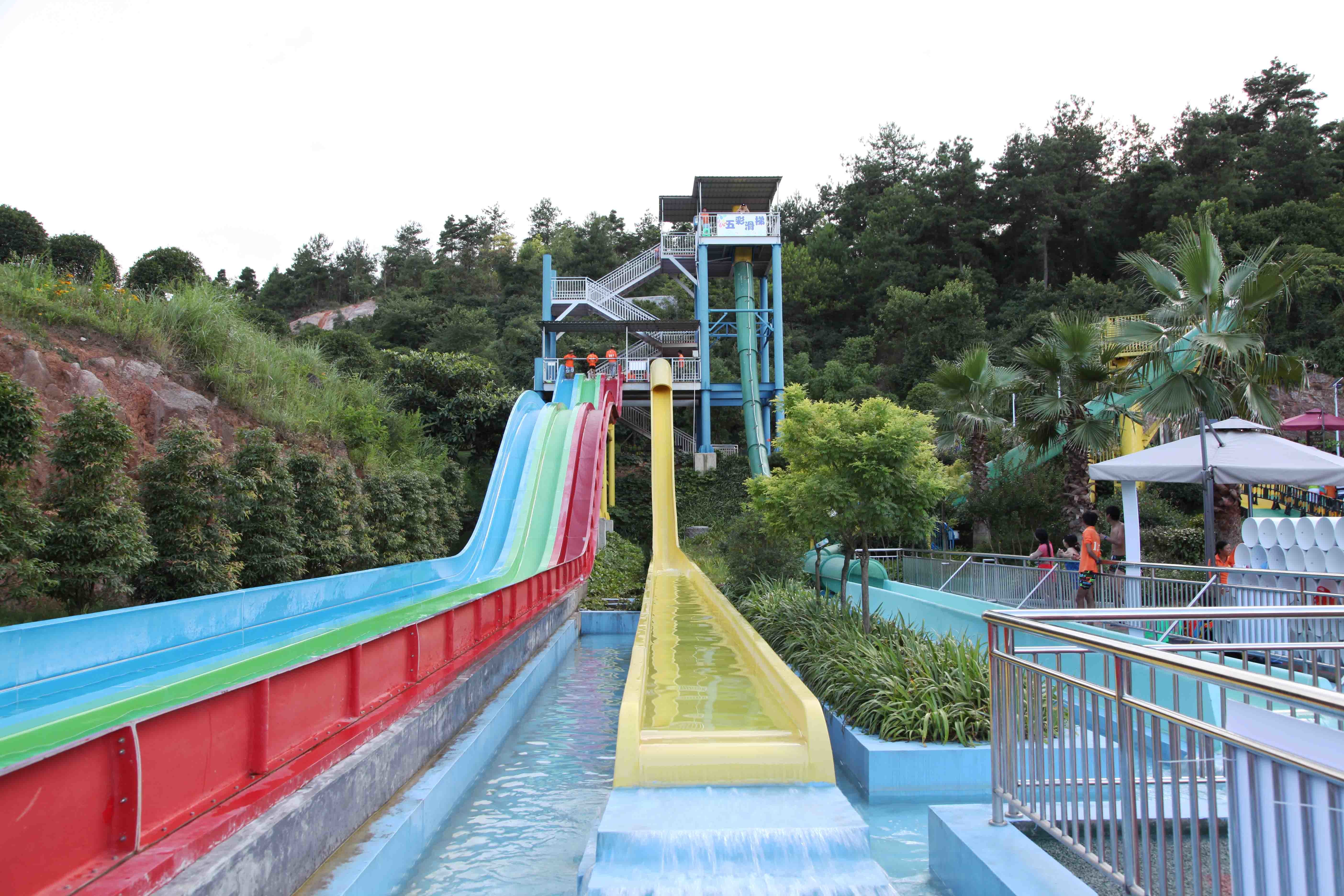 High Speed Fiberglass Water Slides / Adult Water Plastic Slide for Adventure Water Park