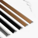L Shaped Tile Edge Trim Color PVD Coated Rose Blonde Finish Stainless Steel