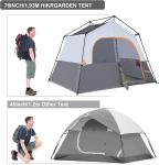 HIKERGARDEN 6 Person Camping Tent - Portable Easy Set Up Family Tent for Camp,