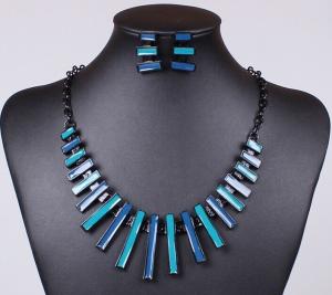 Wholesale Hot models plating Wing Necklace Set black drop oil color from china suppliers
