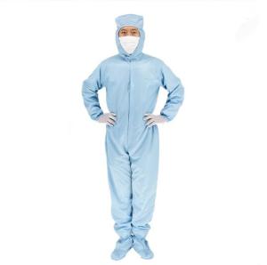 Wholesale Dust Free Coverall Suit For Medical Pharmacy Mushroom Mycology Cleanroom Supplies Anti Static Polyester from china suppliers