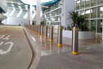 70mm Depth Brushed Stainless Steel High Security Street Bollards for Pedestrian