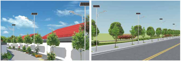 6000lm Super Bright Solar Powered Led Pole Lights For Road Driveway Parking Lots