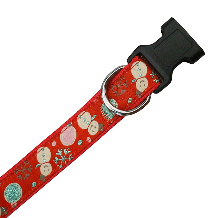 Custom Printed Woven Personalized Pet Collars Fancy Ribbon Dog Collars