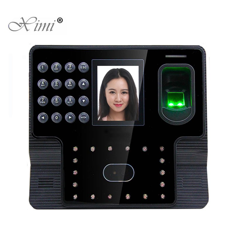 TCP/IP USB Face And Fingerprint Time Attendance Time Clock With IC Card Reader 3" Color Screen Iface102 Facia Time Attendance