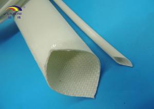 Wholesale Colored Heat Treated 2.5KV Fiberglass Braided Wire Sleeve / Silicone Resin Coated Fiberglass Sleeving from china suppliers