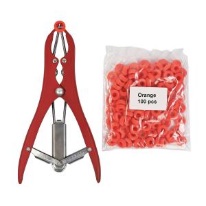 Wholesale Castration Bander For Goats, 100Pcs Latex orange Castrator Rings, red Balloon Expander Pliers Set from china suppliers