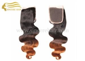 Wholesale 20&quot; Ombre Hair Extensions Lace Clouser for sale, 50 CM Body Wave Ombre Virgin Remy Human Hair Clouser For Sale from china suppliers
