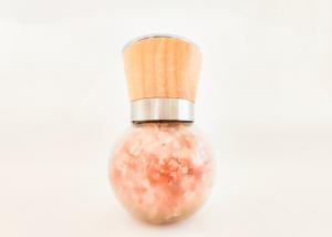 Wholesale Round Glass Bottle With Wooden Lid And Ceramic Core Pink Salt Grinder from china suppliers