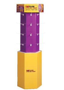 Wholesale Purple / Gold Peg Hook Display , Economical Cardboard Product Stands from china suppliers