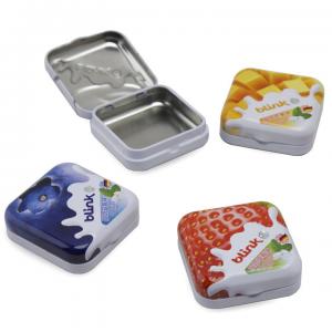 Wholesale Small Square Tin Box with Lid Printed Metal Storage Boxes for Mints Tin Food Containers from china suppliers