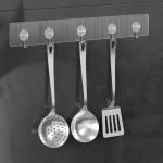 Self Adhesive Wall Mounted Hook Rail Rack For Clothes Coat Hangers