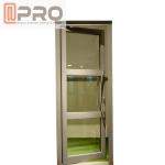 Black Color Powder Coated Aluminium Glass Hinged Door For Housing Project Door