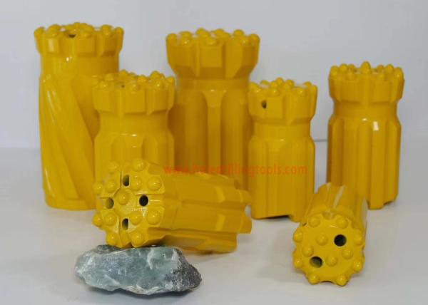Water / Oil Well Rock Drilling Tools Retract Thread Buttons Exploration Drilling