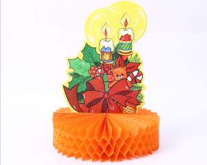 Wholesale Foreign trade decoration handmade Christmas candle paper sculpture, creative paragraph origami ornaments, birthday cake from china suppliers
