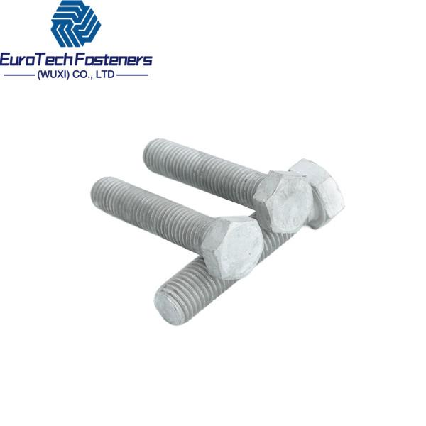 Hot Dip Galv Hexagon Head Bolt Din 933 M6x16 M8x20 M20x1 5 M16 X 50 M12x1 25 Iso