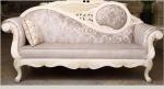Bean Paste French Wedding Swan Chaise Lounge Wooden Carved