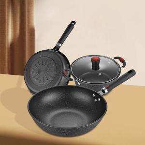 Wholesale Black Flat Bottom Cooking Frying Non Stick Cast Iron Cooking Set from china suppliers