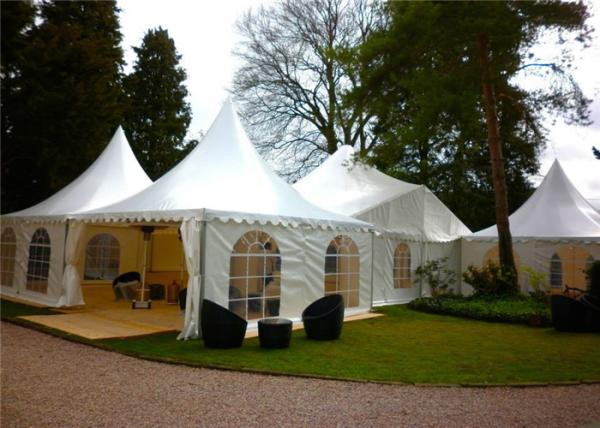 Royal Stretch Wedding Party Pagoda Tents Aluminum Alloy Frame 5x5m 6x6m