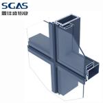 Silver Black Champagne Aluminum Curtain Wall Profiles structural glazing curtain
