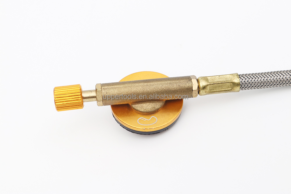 Telescopic Gas Torch for Outdoor Camping BBQ Hiking Travelling Copper Stainless Steel